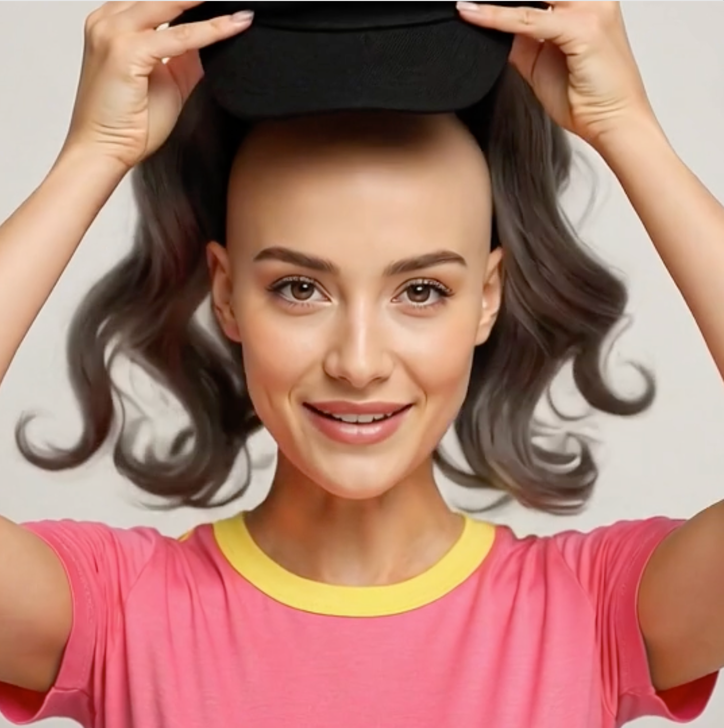 Wig Cap with Hair | Contour-Enhancing High-Temp Fiber Hat