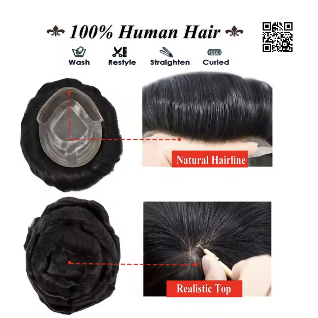 Men's Toupee Four Hole｜Four-Hole Attachment｜Top Choice for Beginners