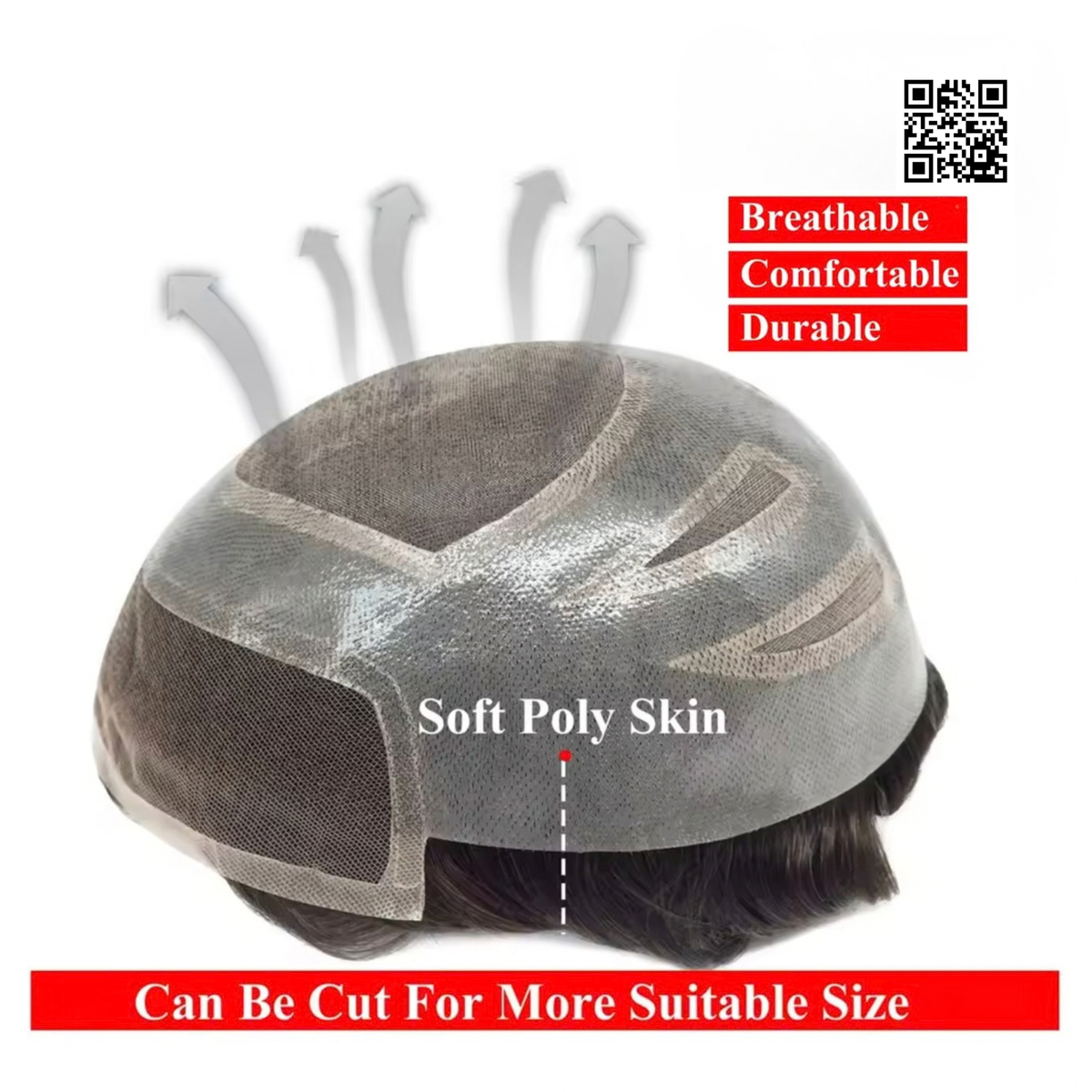 Men's Toupee Four Hole｜Four-Hole Attachment｜Top Choice for Beginners