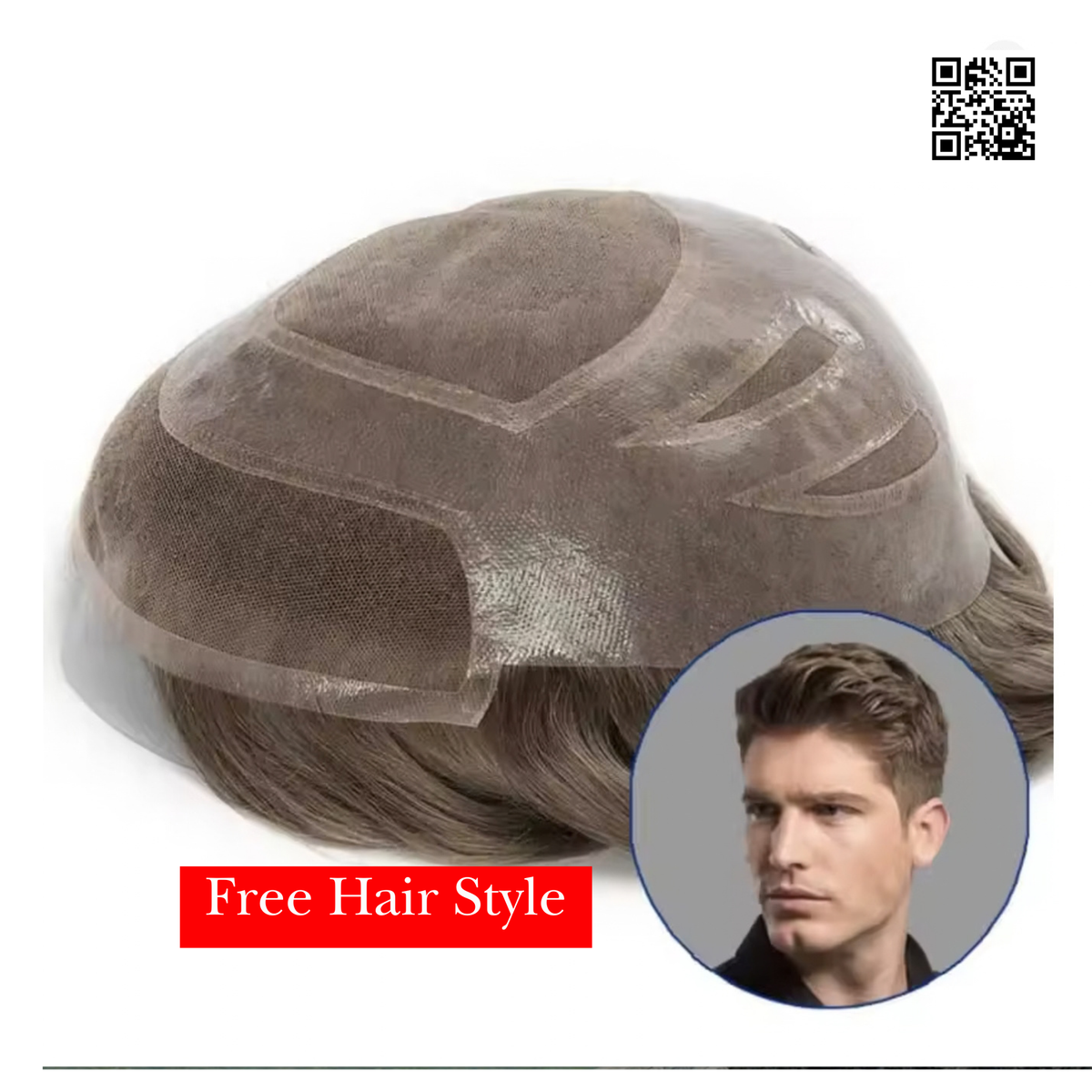 Men's Toupee Four Hole｜Four-Hole Attachment｜Top Choice for Beginners