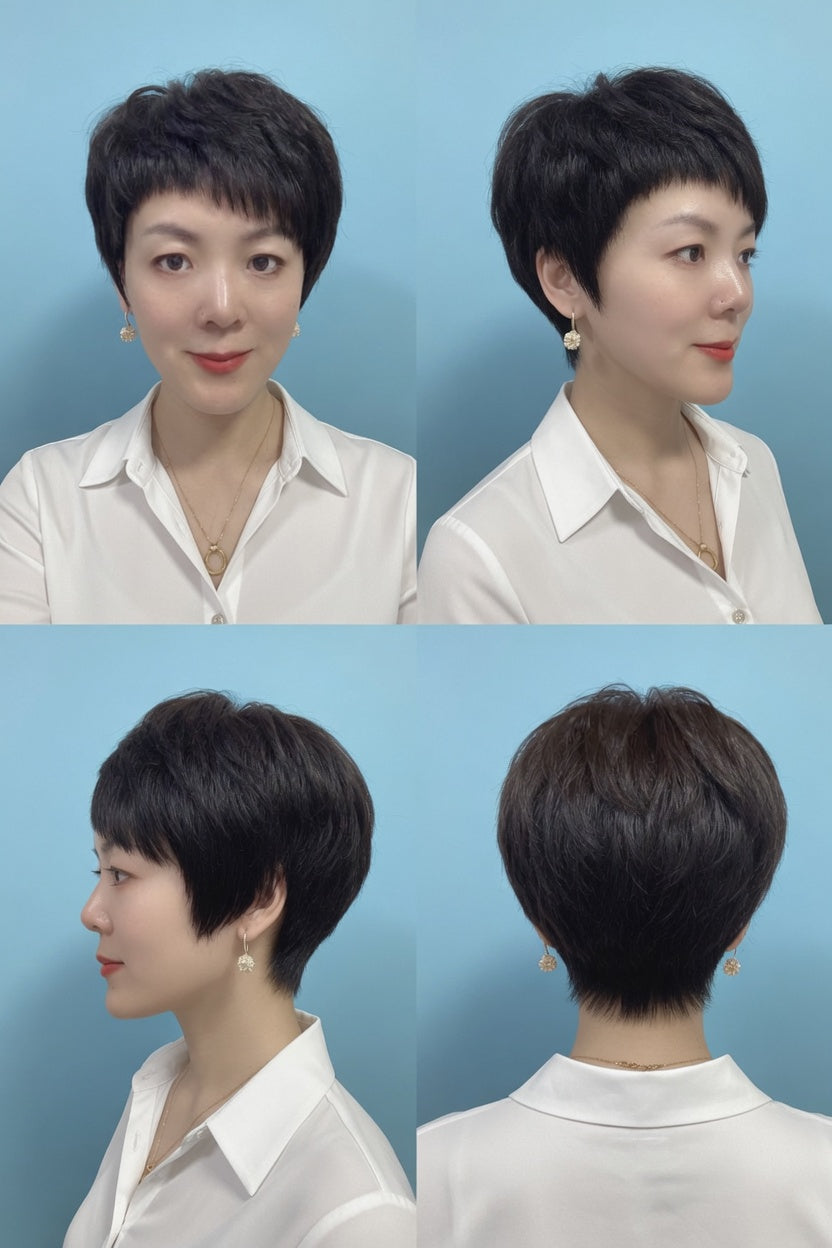 Pocket WIG｜出袋即靚｜清洗後自動回復髮型｜混合科技記憶髮-H540