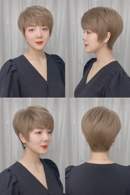 Pocket WIG｜出袋即靚｜清洗後自動回復髮型｜混合科技記憶髮-H418
